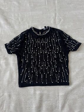 Julia by Love J Carmel Beaded T- Shirt